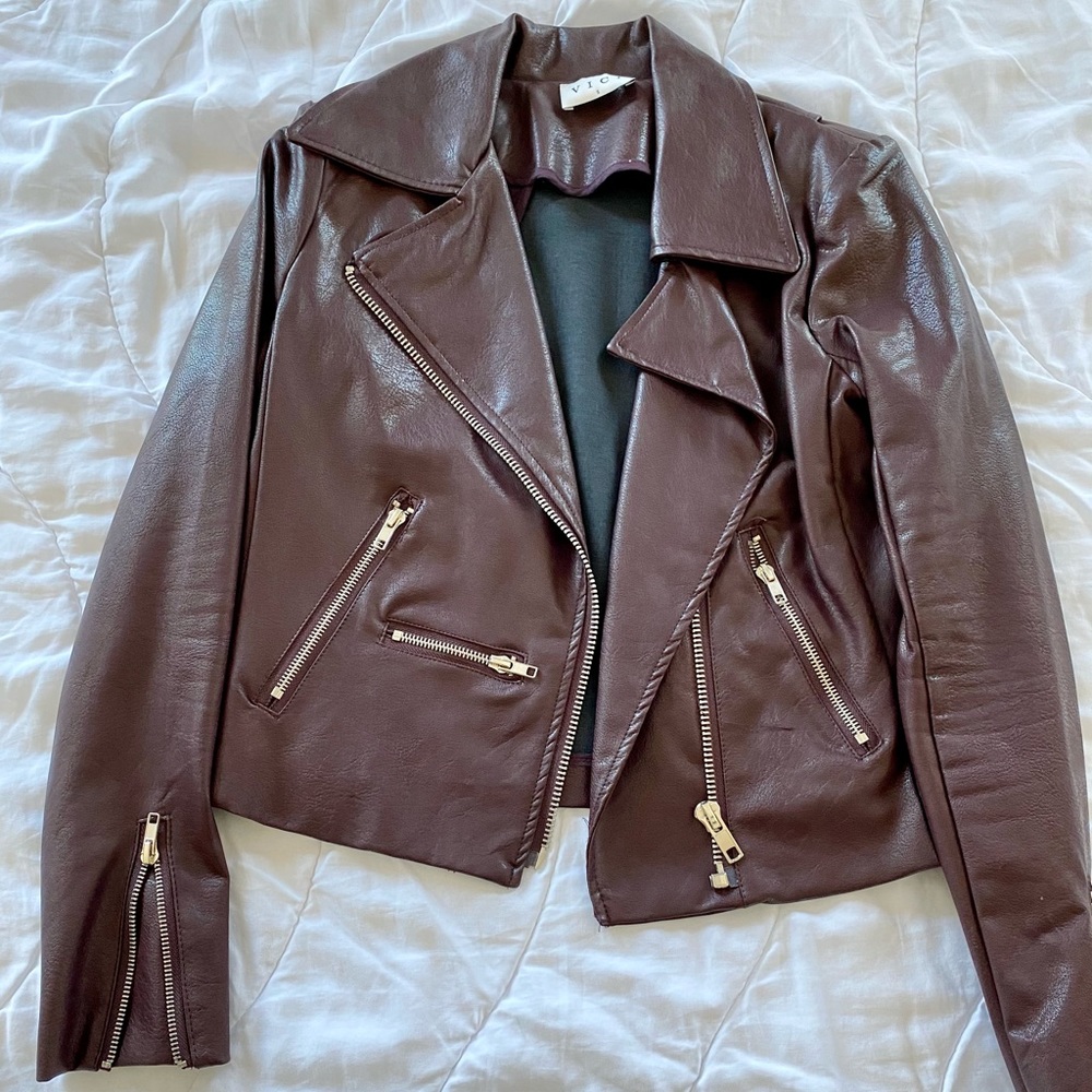 Faux leather jacket